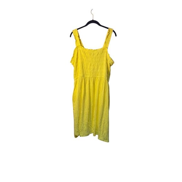 NWT Lane Bryant Yellow Smocked Bodice Sundress Size 22/24 - Picture 2 of 6